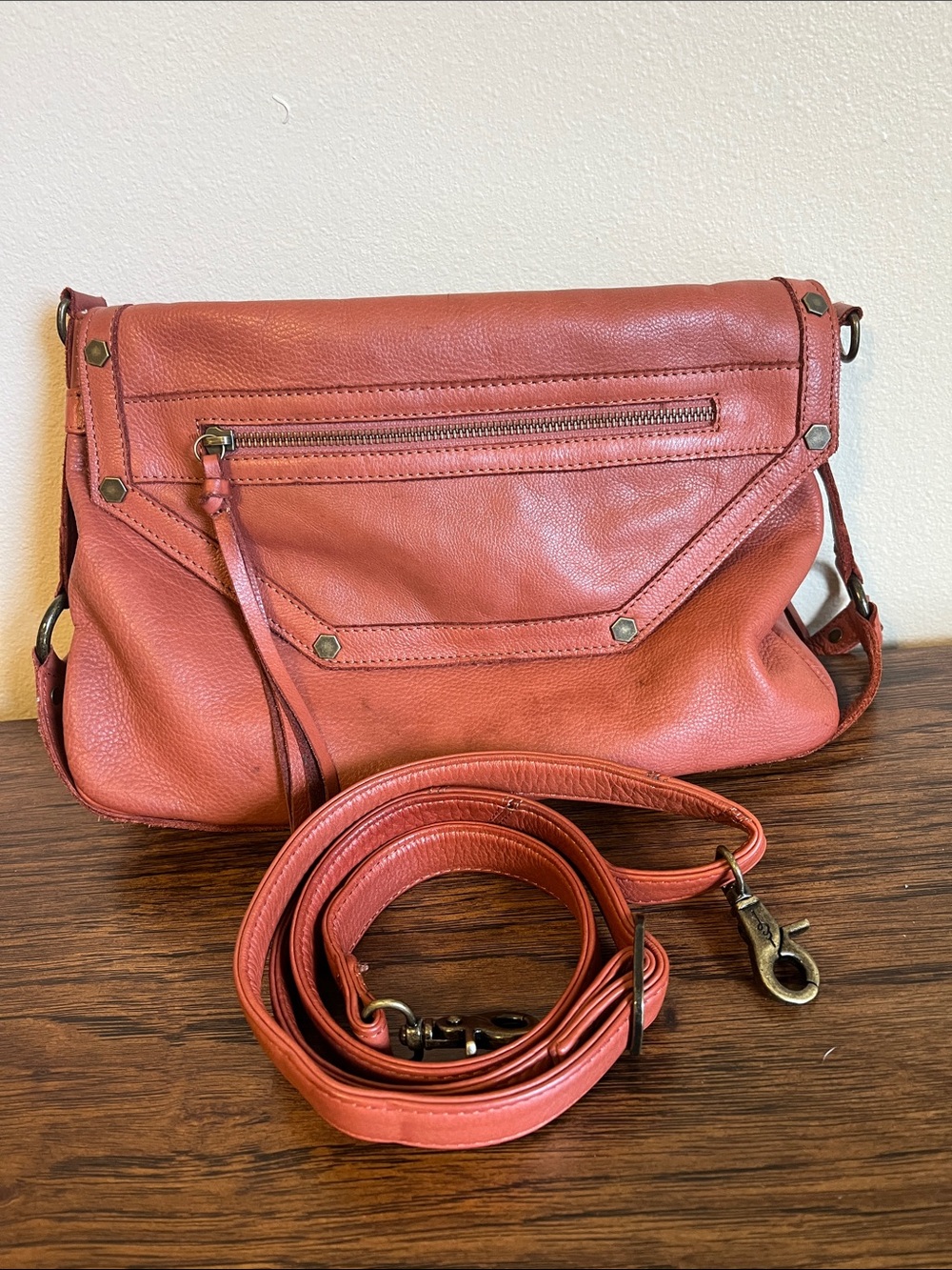 Day & Mood  Boho fold-over crossbody bag.